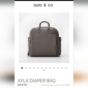 Ayla and co diaper bag in pebble